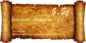 Gartner Szabina névjegykártya